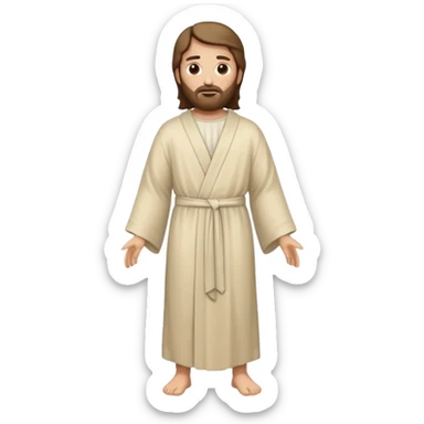 fullbody, head-to-toe, Jesus's apostle Thomas, normal emoji style sticker