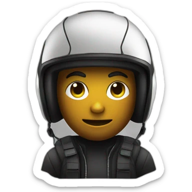 tmax noir sur personne avec casque noir sticker