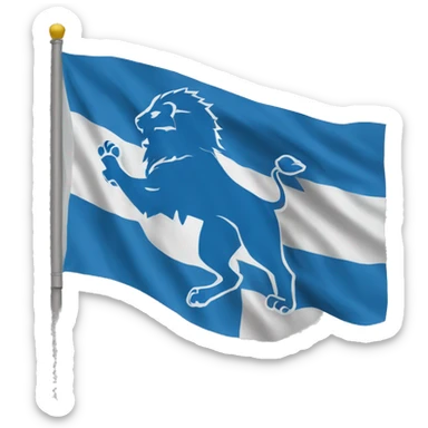 Detroit Lions flag sticker