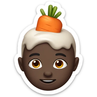 mole with carrot cake (no hair) sticker