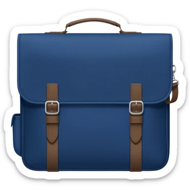 laptop halfway out of a student bag sticker