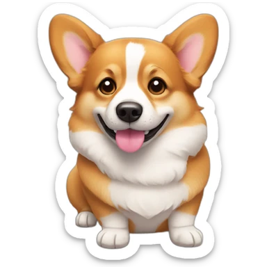 Corgi with heart-eyes sticker