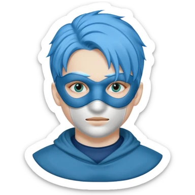 blue haired criminal sticker