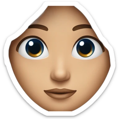 Femme brune au yeux marron embrasse un homme brun au yeux bleu sticker