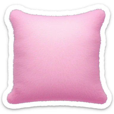 Pink fluffy pillow sticker