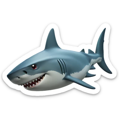 A shark kissing shrek  sticker