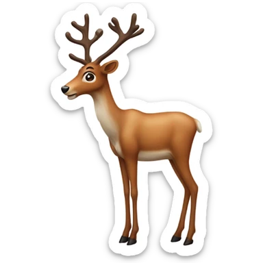 skinny reindeer sticker
