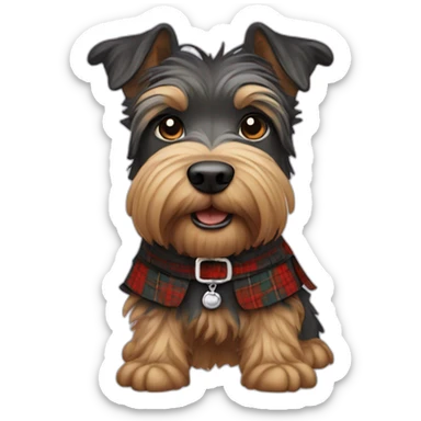 Scottich terrier wearing kilt sticker