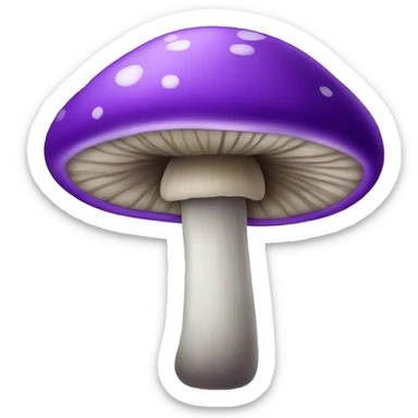 purple mushroom sticker