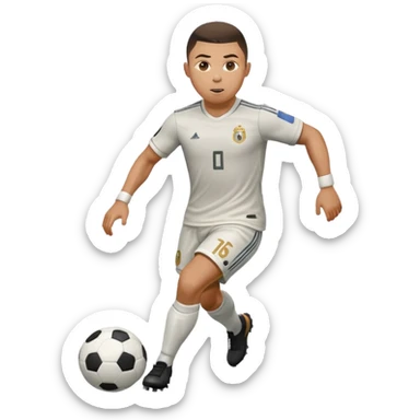 Ronaldo dribbling with a football sticker