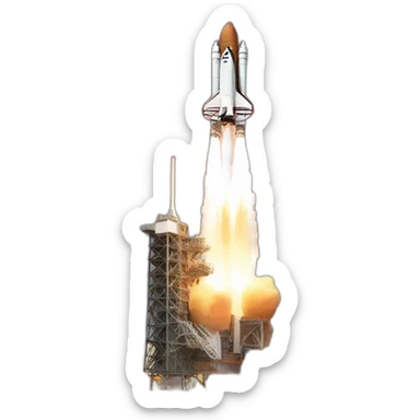 rocket launch sticker