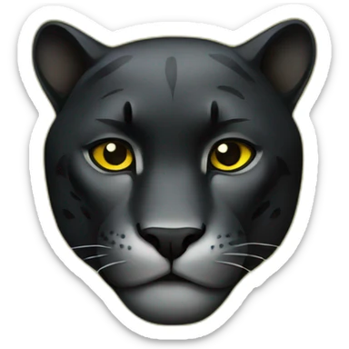 Black and yellow Panther sticker