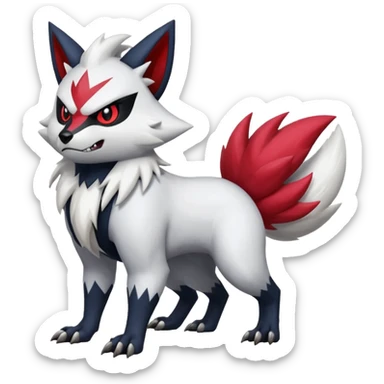 Zorua-Zangoose-Obstagoon-Absol-hybrid-fusion, full body sticker