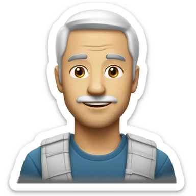 Бантик белый  sticker