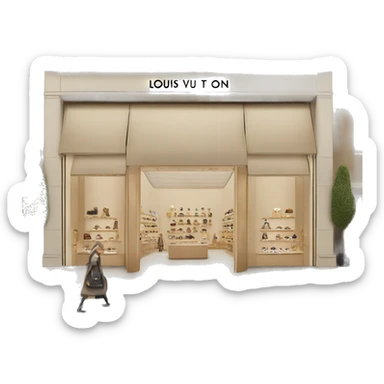 Louis vuitton store with beige fassade IS Ja  sticker