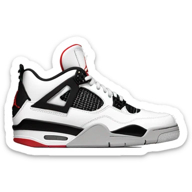 Jordan 4 White sticker