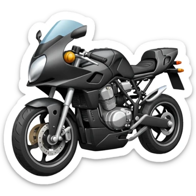 crashed sports motorcycle sticker