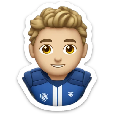 Crea un emoji con el escudo deportivo de gimnasia y esgrima de la plata sticker