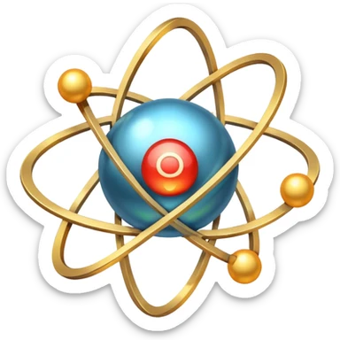 Atom symbol sticker