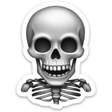 Skeleton made out of chrom sticker