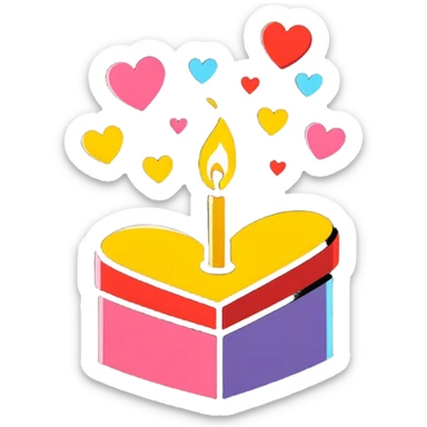 Explosion of heart happy birthday the big 20 sticker