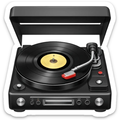 a record player spinning sticker