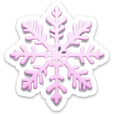pastel pink snowflake  sticker
