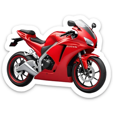 Red honda sports bike  sticker