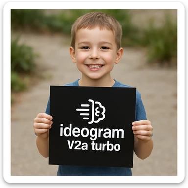 make image of a child holding a poster of this image sticker