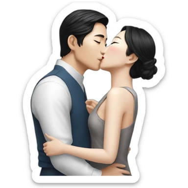 Asen kissing Jang Won-young sticker