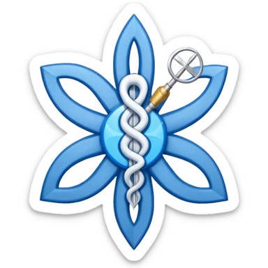 medical star of life (rod of Asclepius) symbol sticker