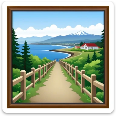 Port Angeles Washington town and walking trail sticker