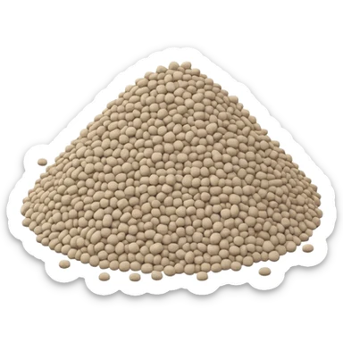 a pile of cat litter (white) sticker