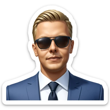 formal attire with sunglasses sticker