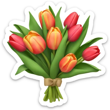 tulips bouquet  sticker