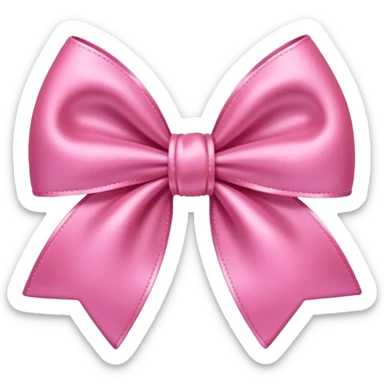 Pretty pink bow emoji sticker
