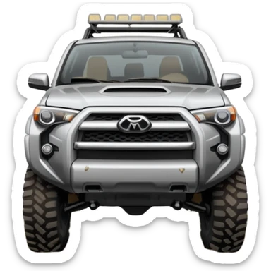 4 runner lifted off road looking with grill lights and make the color light grey sticker