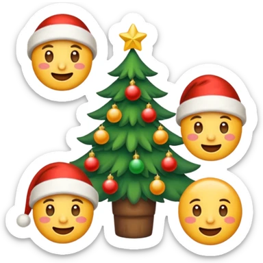 voglio delle emoji vintage di natale sticker