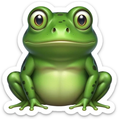A frog with President Obama’s face sticker