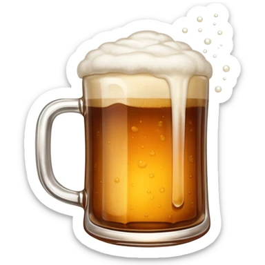 A frothy mug of kvass sticker