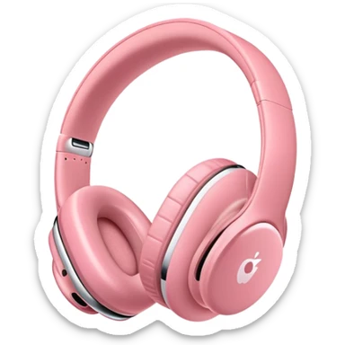 pink Apple AirPods Max headphones sticker