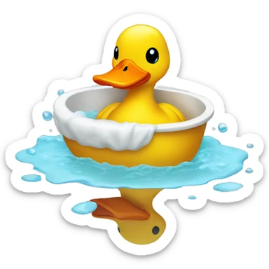 bath duck sticker
