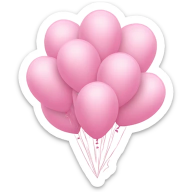 Light pink balloons  sticker