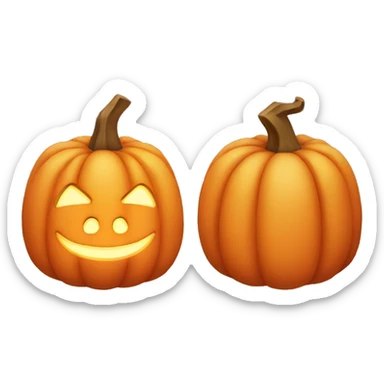 Cozy candle in a shape of pumpkin  sticker