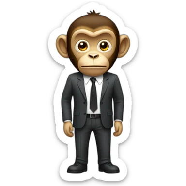 monkey manager full body sticker