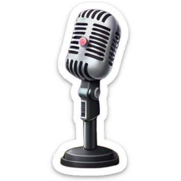 a retro stage with neon lights, a classic microphone, musical notes, vintage theater curtains and Broadway-style elements. Avoid focusing solely on the piano. Transparent background. sticker