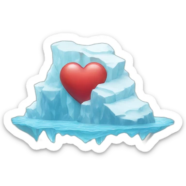 Iceberg with heart sticker