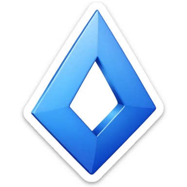 A sleek and elegant upwards arrow icon in a single, vibrant shade of cobalt blue (#0047AB). The style is minimalist 3D with soft gradient shading. The arrow is symmetrical, has a sharp but refined point, and its body is fluid and modern. The background is transparent. sticker