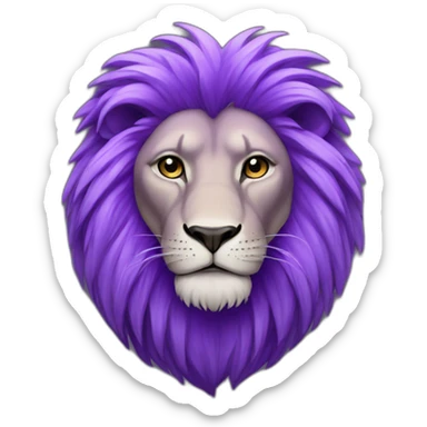 purple lion  sticker
