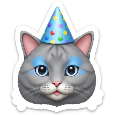 chartreux qui fait la fête sticker